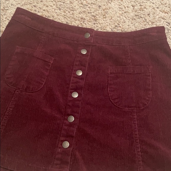 Brandy Melville Women's Button Corduroy Skirt - Picture 4 of 6